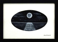 PRODÁNO.  Viktor Preiss - Úplněk - originál kresba